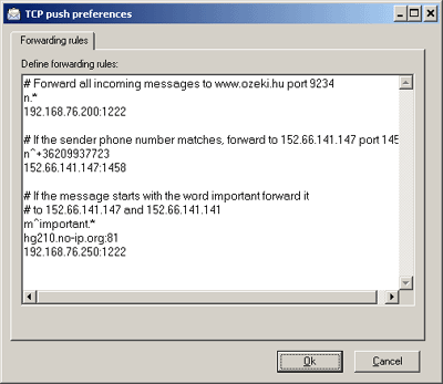 tcp push preferences in ozeki sms tcp push preferences in ozeki sms